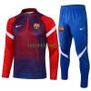 FC Barcelone Ensemble Sweat d'Entraînement Quarter-Zip 21-22 Bleu Rouge Pour Homme